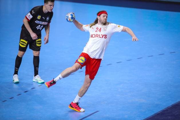 26 01 2024, EHF EURO 2024, European Mens Handball Championship, Lanxess Arena in Cologne, semi-final, Germany Denmark Mikkel Hansen Denmark North Rhine-Westphalia Germany