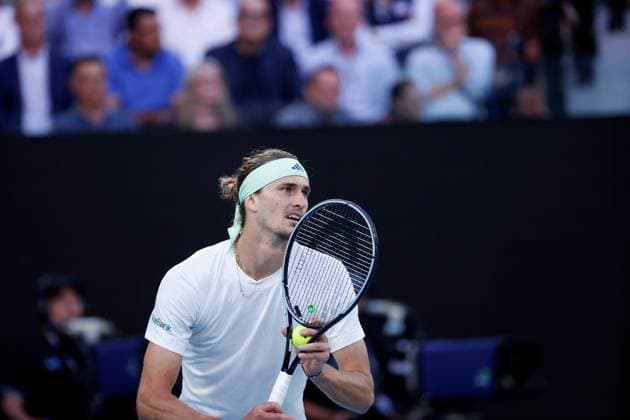 26th January 2024; Melbourne Park, Melbourne, Victoria, Australia; Australian Open Tennis Championship Day 13; Alexander Zverev of Germany in action during the semifinals of the 2024 Australian Open on January 26 2024, at Melbourne Park in Melbourne, Australia.  ActionPlus12602268 NaFoto