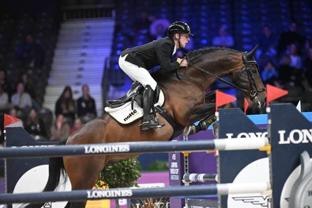 Bilder des Jahres 2024, Sport 01 Januar Sport Themen der Woche KW04 Sport Bilder des Tages 20240126 Jumping Amsterdam AMSTERDAM, NETHERLANDS - JANUARY 26 2024 : Marcus Ehning ridding Stargold at - Jumping Amsterdam on January 26, 2024 in Amsterdam, . Copyright Thomas Reiner - ThomasReiner.pro Amsterdam Nord Holland Netherlands *** 20240126 Jumping Amsterdam AMSTERDAM, NETHERLANDS JANUARY 26 2024 Marcus Ehning ridding Stargold at Jumping Amsterdam on January 26, 2024 in Amsterdam, Copyright Thomas Reiner ThomasReiner pro Amsterdam Nord Holland Netherlands