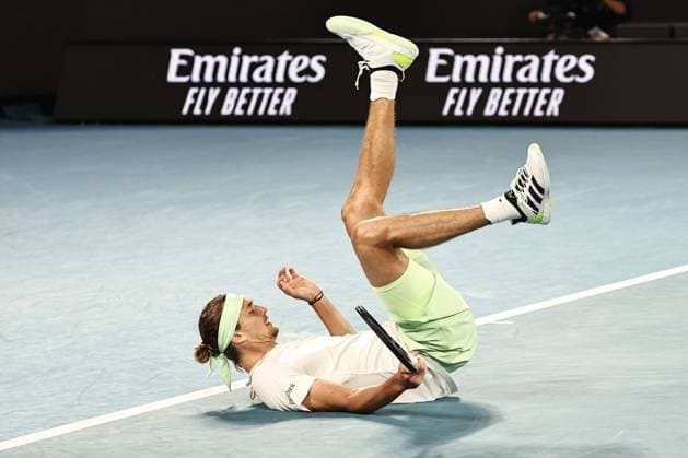 Alexander Zverev, GER, during semi finals of 2024 Australian Open in Melbourne, 26 01 2023
