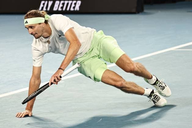 Alexander Zverev, GER, during semi finals of 2024 Australian Open in Melbourne, 26 01 2023