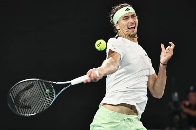 Alexander Zverev, GER, during semi finals of 2024 Australian Open in Melbourne, 26 01 2023