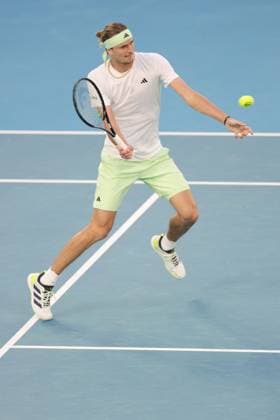 Alexander Zverev, GER, during semi finals of 2024 Australian Open in Melbourne, 26 01 2023