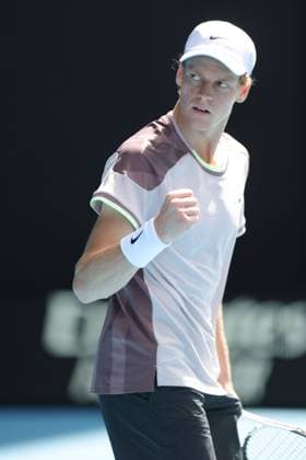 Jannik Sinner, ITA, during semi finals of 2024 Australian Open in Melbourne, 26 01 2023