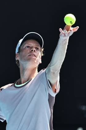 Jannik Sinner, ITA, during semi finals of 2024 Australian Open in Melbourne, 26 01 2023