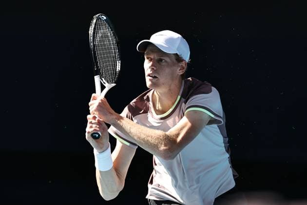 Jannik Sinner, ITA, during semi finals of 2024 Australian Open in Melbourne, 26 01 2023
