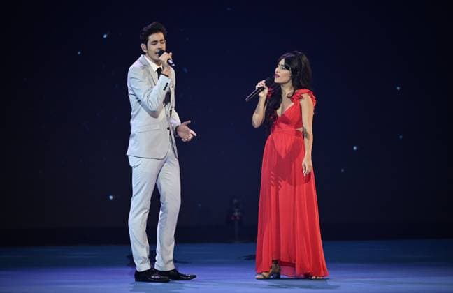 TENNIS AUSTRALIAN OPEN, Michael Vaiasinni and Violeta Bozanic perform ahead of the Women?s Singles Final between Aryna Sabalenka of Belarus and Qinwen Zheng of China on Rod Laver Arena on Day 14 of the 2024 Australian Open at Melbourne Park in Melbourne, Thursday, January 25, 2024. ( NO ARCHIVING, EDITORIAL USE ONLY, NO USE IN BOOKS WITHOUT CONSENT MELBOURNE VICTORIA AUSTRALIA  Copyright: xJOELxCARRETTx 20240127001894208488