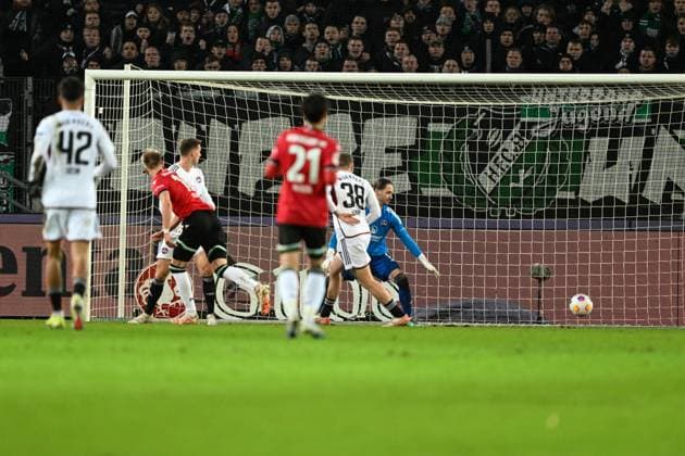 2 Bundesliga Hannover 06 1 FC Nürnberg on 26 01 2024 at HDI Arena in Hannover Goal for 2 0 Goalscorer Havard Nielsen Hannover 96 with the goal for 2 0 MT