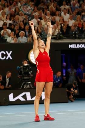 Aryna Sabalenka, Womens Singles, Final, Final, Australian Open 2024, Melbourne Park, Melbourne, Victoria, Australia Copyright: xJuergenxHasenkopfx