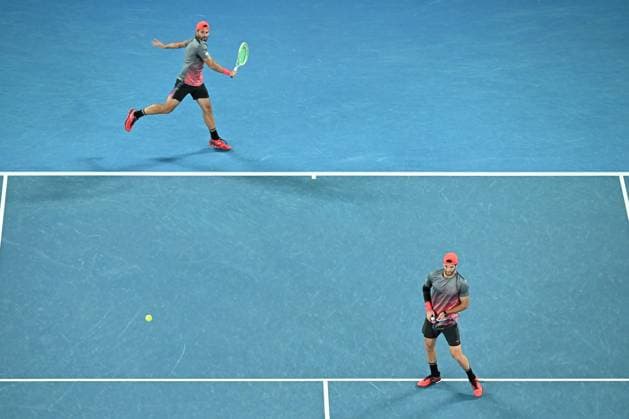 TENNIS AUSTRALIAN OPEN, Simone Bolelli and Andrea Vavassori of Italy in action during their Men?s Doubles final against Matthew Ebden of Australia and Rohan Bopanna of India on Rod Laver Arena on Day 14 of the 2024 Australian Open at Melbourne Park in Melbourne, Thursday, January 25, 2024. ( NO ARCHIVING, EDITORIAL USE ONLY, NO USE IN BOOKS WITHOUT CONSENT MELBOURNE VICTORIA AUSTRALIA  Copyright: xJAMESxROSSx 20240127001894253415