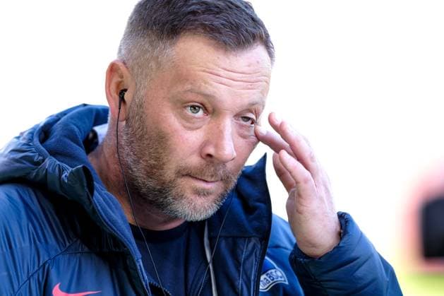 Pal Dardai Hertha BSC, Coach , GER, SV Wehen Wiesbaden vs Hertha BSC, Football, 2 Bundesliga, Matchday 19, Season 2023 2024, 27 01 2024 DFL REGULATIONS PROHIBIT ANY USE OF PHOTOGRAPHS AS IMAGE SEQUENCES AND OR QUASI VIDEO GER, SV Wehen Wiesbaden vs Hertha BSC, Football, 2 Bundesliga, Matchday 19, Season 2023 2024, 27 01 2024 Wiesbaden Copyright: xEibner-Pressefoto FlorianxWieganx EP_FWD