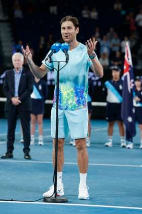 Rohan Bopanna and Matthew Ebden, Award Ceremony, Presentation, Mens DoublesAustralian Open 2024, Melbourne Park, Melbourne, Victoria, Australia Copyright: xJuergenxHasenkopfx