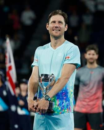Rohan Bopanna and Matthew Ebden, Award Ceremony, Presentation, Mens DoublesAustralian Open 2024, Melbourne Park, Melbourne, Victoria, Australia Copyright: xJuergenxHasenkopfx
