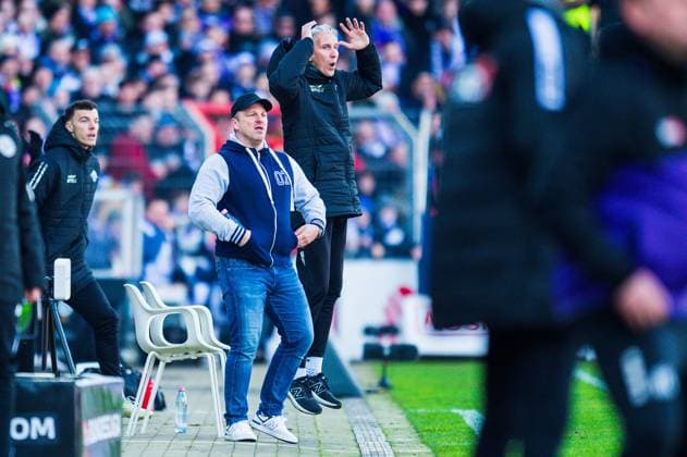 27 01 2024 Soccer, 2023 2024, 1 Bundesliga, Matchday 19, VfL Osnabrück SC Paderborn 07 L R Lukas Kwasniok Coach Paderborn , Frank Kaspari Co Coach Paderborn DFL REGULATIONS PROHIBIT ANY USE OF PHOTOGRAPHS AS IMAGE SEQUENCES AND OR QUASI VIDEO