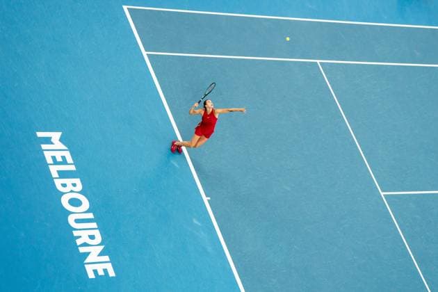 Aryna Sabalenka (RUS) TENNIS : Open Australie 2024 - Melbourne - 27 01 2024 VirginieBouyer Panoramic 