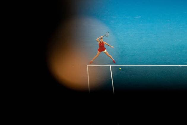 Aryna Sabalenka (RUS) TENNIS : Open Australie 2024 - Melbourne - 27 01 2024 VirginieBouyer Panoramic 