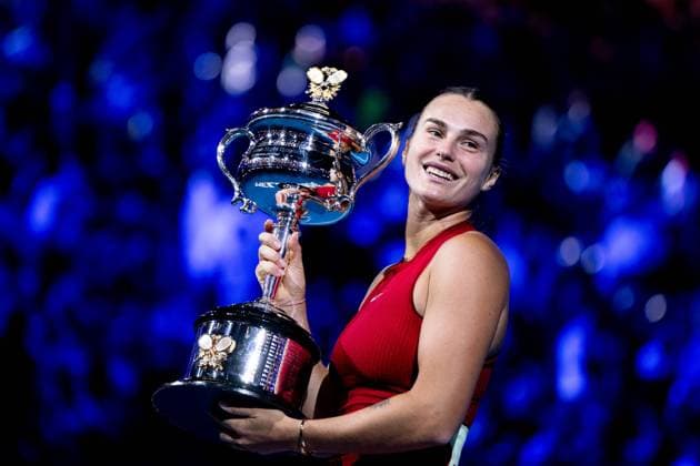 Aryna Sabalenka (RUS) TENNIS : Open Australie 2024 - Melbourne - 27 01 2024 VirginieBouyer Panoramic 