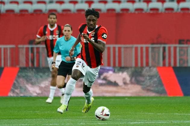 Evann Guesssand (OGC Nice) FOOTBALL : OGC Nice vs FC Metz - Ligue 1 Uber Eats - Nice - 27 01 2024 NorbertScanella Panoramic 