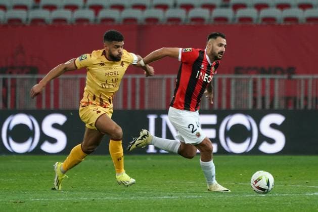 GaÃ«tan Laborde (OGC Nice) - Matthieu Udol (FC Metz) FOOTBALL : OGC Nice vs FC Metz - Ligue 1 Uber Eats - Nice - 27 01 2024 NorbertScanella Panoramic 