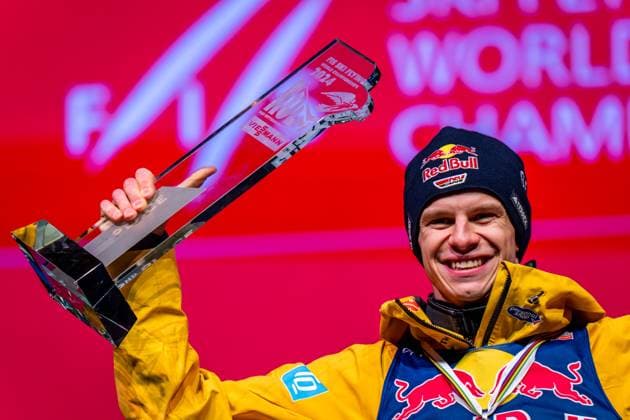 Bilder des Jahres 2024, Sport 01 Januar Sport Themen der Woche KW04 Sport Bilder des Tages Sport Bilder des Tages SKI FLYING - FIS Ski Flying World Championship, WM, Weltmeisterschaft Bad Mitterndorf BAD MITTERNDORF,AUSTRIA,27.JAN.24 - NORDIC SKIING, Ski jumping, Skispringen, Ski, nordisch SKI FLYING - FIS Ski Flying World Championship Kulm. Image shows Andreas Wellinger (GER). Keywords: trophy.  GEPAxpictures xEdgarxEisner