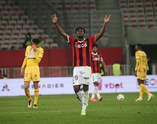 RECORD DATE NOT STATED OGCN METZ Serge Haouzi MAXPPP - Nice Nice le 26 Janvier 2024 au stade de l Allianz Riviera l OgcNice recoit Metz pour le compte de la dix neuvieme journee de Ligue 1 Uber Eats 2024. Le joueur nivßois Guessand unique buteur du match OgcNice Metz Nice France  Copyright: xMAXPPPxSergexHaouzix SHZ202401277773 SHZ202401277773