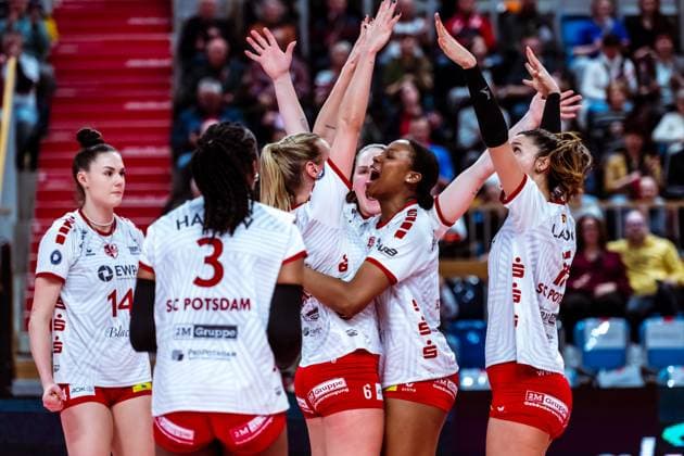 VBL Volleyball Bundesliga SC Potsdam VfB Suhl LOTTO Thüringen 27 01 2024 VBL Volleyball Bundesliga SC Potsdam VfB Suhl LOTTO Thüringen 27 01 2024 Copyright: xBEAUTIFULxSPORTS NicolxMarschallx