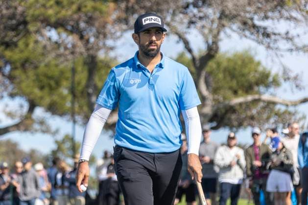 LA JOLLA, CA - JANUARY 27: Matthieu Pavon walks off the second hole green after putting during the final round of the PGA, Golf Herren Tour Farmer™s Insurance Open, at Torrey Pines Golf Course, Saturday, January 27, 2024, in La Jolla, California. (Photo by Tony Ding Icon Sportswire) GOLF: JAN 27 PGA Farmers Insurance Open EDITORIAL USE ONLY Icon46520240127045