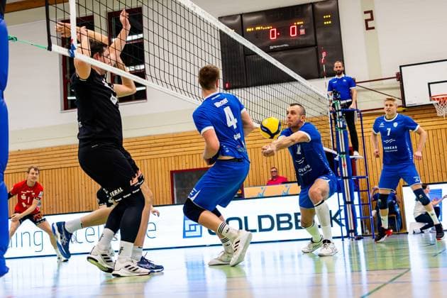 27 01 2024, GER, 2 BL Maenner Sued, Volleyball, Saison 2023 2024, Blue Volleys Gotha vs TV Rottenburg 1861 Gorski, Tomasz Blue Volleys Gotha 99867 Gotha Ernestiner Halle Thüringen Germany