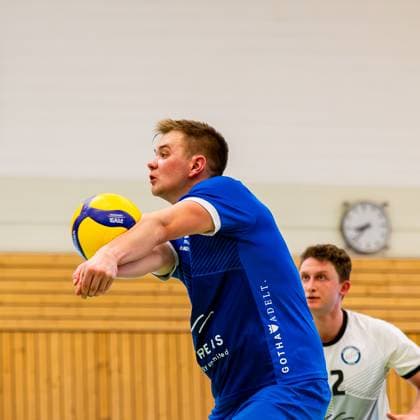 27 01 2024, GER, 2 BL Maenner Sued, Volleyball, Saison 2023 2024, Blue Volleys Gotha vs TV Rottenburg 1861 Werner, Robert Blue Volleys Gotha 99867 Gotha Ernestiner Halle Thüringen Germany