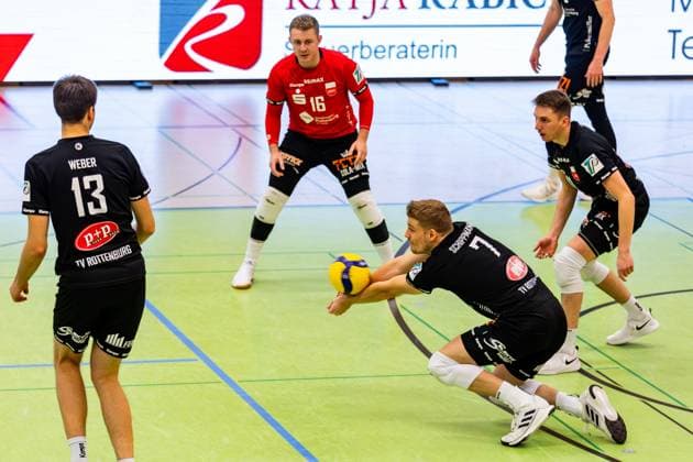 27 01 2024, GER, 2 BL Maenner Sued, Volleyball, Saison 2023 2024, Blue Volleys Gotha vs TV Rottenburg 1861 Schippmann, Timon TV Rottenburg 1861 99867 Gotha Ernestiner Halle Thüringen Germany