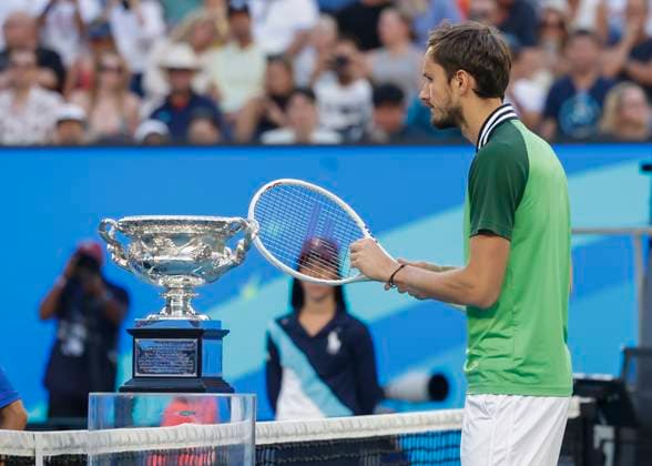 Daniil Medvedev, final, final match, Australian Open 2024, Melbourne Park, Melbourne, Victoria, Australia Copyright: xJuergenxHasenkopfx
