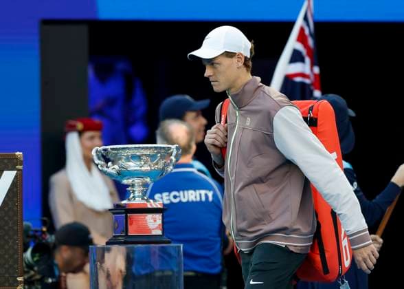 Jannik Sinner ITA enters the court, final, final match, Australian Open 2024, Melbourne Park, Melbourne, Victoria, Australia Copyright: xJuergenxHasenkopfx