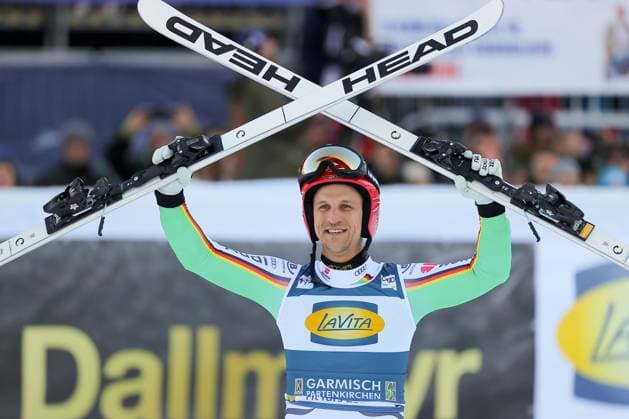 Bilder des Jahres 2024, Sport 01 Januar Sport Themen der Woche KW04 Sport Bilder des Tages ALPINE SKIING - FIS WC Garmisch Partenkirchen GARMISCH-PARTENKIRCHEN,GERMANY,28.JAN.24 - ALPINE SKIING - FIS World Cup, Super G, men. Image shows Josef Ferstl (GER). keywords: farewell.  GEPAxpictures xThomasxBachun