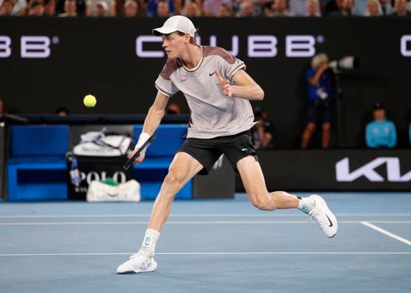 Jannik Sinner ITA , Final, Final, Australian Open 2024, Melbourne Park, Melbourne, Victoria, Australia Copyright: xJuergenxHasenkopfx
