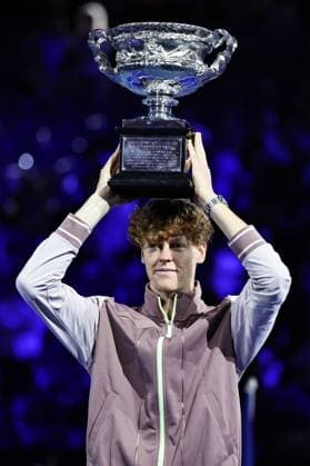 Jannik Sinner, ITA, after final of 2024 Australian Open in Melbourne, 28 01 2023