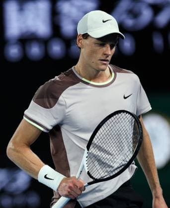(240128) -- MELBOURNE, Jan. 28, 2024 Jannik Sinner reacts during the men s singles final between Jannik Sinner of Italy and Daniil Medvedev of Russia at Australian Open tennis tournament in Melbourne, Australia, Jan. 28, 2024. ) (SP)AUSTRALIA-MELBOURNE-TENNIS-AUSTRALIAN OPEN-FINAL MaxPing 