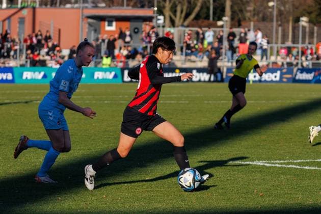 GPFBL Eintracht Frankfurt 1 FC Köln, Matchday 11, 28 01 2024, Frankfurt Remina Chiba Eintracht Frankfurt 15 Matchday 11 of the Google Pixel Womens Bundesliga between Eintracht Frankfurt and 1 FC Köln at Stadion am Brentanobad in Frankfurt on 28 01 2024 Copyright: xBEAUTIFULxSPORTS Hahnex