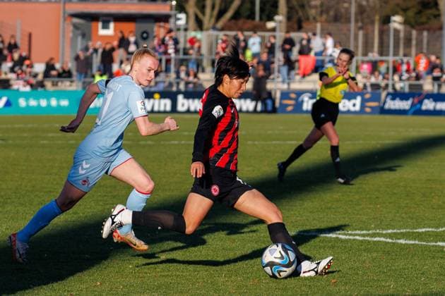 GPFBL Eintracht Frankfurt 1 FC Köln, Matchday 11, 28 01 2024, Frankfurt Remina Chiba Eintracht Frankfurt 15 Matchday 11 of the Google Pixel Womens Bundesliga between Eintracht Frankfurt and 1 FC Köln at Stadion am Brentanobad in Frankfurt on 28 01 2024 Copyright: xBEAUTIFULxSPORTS Hahnex