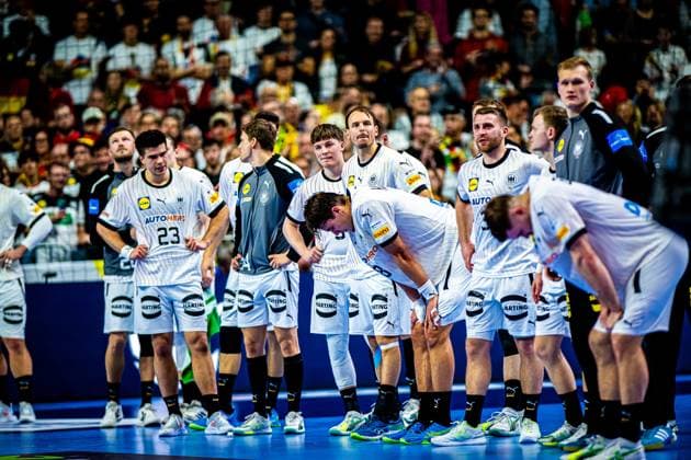 Handball I Men I Euro 2024 I Match for 3rd place I Germany Sweden I 28 01 2024 Disappointment among the players of the German national team is great, Cologne Lanxess Arena North Rhine-Westphalia Germany Copyright: xLobeca Krausex