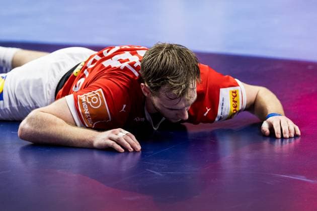 MENS EHF EURO 2024 Final France Denmark 28 01 2024 Mathias Gidsel Denmark, 19 on the floor MENS EHF EURO 2024 Final Match for Gold France Denmark LANXESS arena, Cologne on 28 01 2024 Copyright: xBEAUTIFULxSPORTS Wunderlx