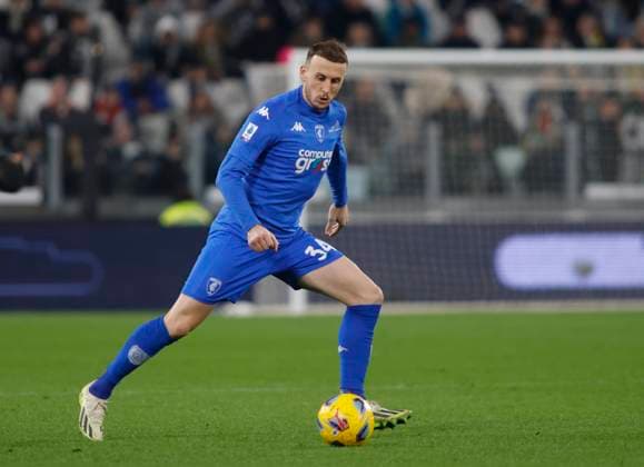 January 27, 2024, Torino, Italy: Ardian Ismajli of Empoli Fc seen in action during the match between Juventus Fc and Empoli Fc as part of Italian Serie A, football match at Allianz Stadium, Turin. Final score; Juventus Fc 1 : 1 Empoli Fc. Torino Italy - ZUMAs197 20240127_aab_s197_111 Copyright: xNderimxKacelix