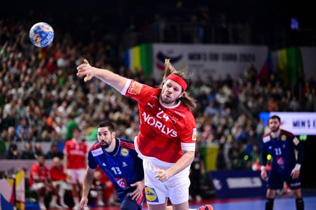Mikkel Hansen Denmark, 24 , France vs. Denmark, Final, European Championship, international match, handball, 28 01 2024 Cologne North Rhine-Westphalia Germany Copyright: xkolbert-press MarcxNiemeyerx