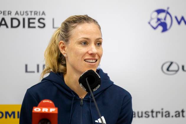 Tennis, WTA tournament in Linz, press conference with Angelique Kerber