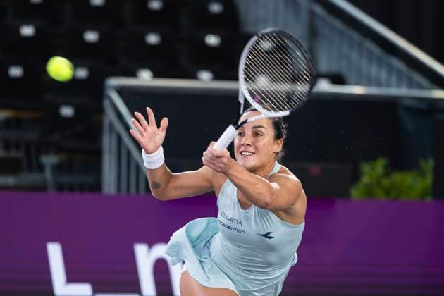 TENNIS - WTA, Tennis Damen Upper Austria Ladies Linz LINZ,AUSTRIA,29.JAN.24 - TENNIS - WTA Tour, Upper Austria Ladies Linz. Image shows Martina Trevisan (ITA).  GEPAxpictures xGintarexKarpaviciute