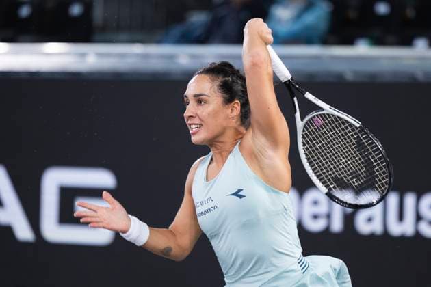 TENNIS - WTA, Tennis Damen Upper Austria Ladies Linz LINZ,AUSTRIA,29.JAN.24 - TENNIS - WTA Tour, Upper Austria Ladies Linz. Image shows Martina Trevisan (ITA).  GEPAxpictures xGintarexKarpaviciute