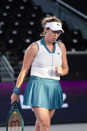 TENNIS - WTA, Tennis Damen Upper Austria Ladies Linz LINZ,AUSTRIA,29.JAN.24 - TENNIS - WTA Tour, Upper Austria Ladies Linz. Image shows Anastasia Pavlyuchenkova (RUS).  GEPAxpictures xGintarexKarpaviciute