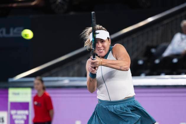 TENNIS - WTA, Tennis Damen Upper Austria Ladies Linz LINZ,AUSTRIA,29.JAN.24 - TENNIS - WTA Tour, Upper Austria Ladies Linz. Image shows Anastasia Pavlyuchenkova (RUS).  GEPAxpictures xGintarexKarpaviciute