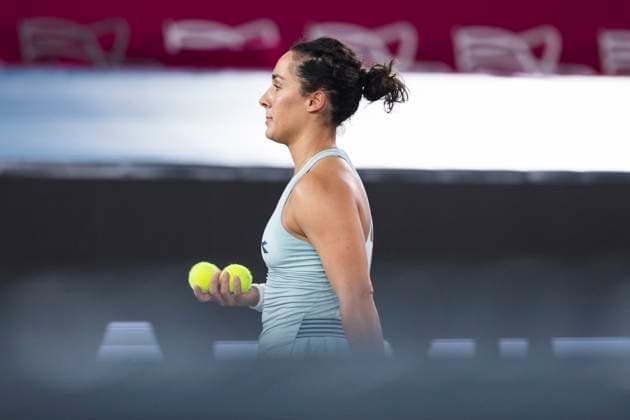 TENNIS - WTA, Tennis Damen Upper Austria Ladies Linz LINZ,AUSTRIA,29.JAN.24 - TENNIS - WTA Tour, Upper Austria Ladies Linz. Image shows Martina Trevisan (ITA).  GEPAxpictures xGintarexKarpaviciute