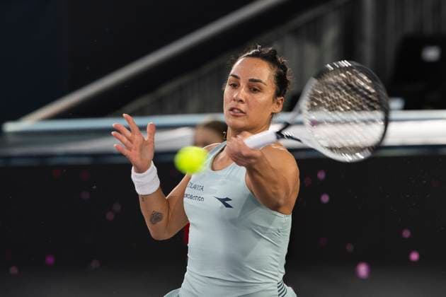 TENNIS - WTA, Tennis Damen Upper Austria Ladies Linz LINZ,AUSTRIA,29.JAN.24 - TENNIS - WTA Tour, Upper Austria Ladies Linz. Image shows Martina Trevisan (ITA).  GEPAxpictures xGintarexKarpaviciute