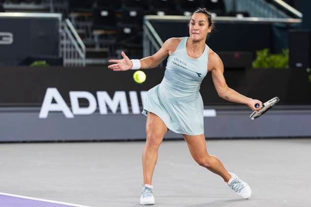 TENNIS - WTA, Tennis Damen Upper Austria Ladies Linz LINZ,AUSTRIA,29.JAN.24 - TENNIS - WTA Tour, Upper Austria Ladies Linz. Image shows Martina Trevisan (ITA).  GEPAxpictures xGintarexKarpaviciute